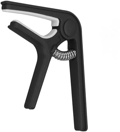 aqxreight Gitarren-Kapodaster, Robuster ABS-Feder, Verbesserte Leistung, Multi-Instrumenten-Kapodaster für Akustikgitarre, Bass, Ukulele, Banjo, Mandoline (BLACK)