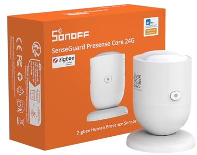 SONOFF SNZB-06P24 Zigbee Närvarosensor 24GHz, Rörelsesensor med Ljussensor, Zonindelning, Adaptiv Kalibrering, Kompatibel med Home Assistant, Alexa & SmartThings (Hub krävs)