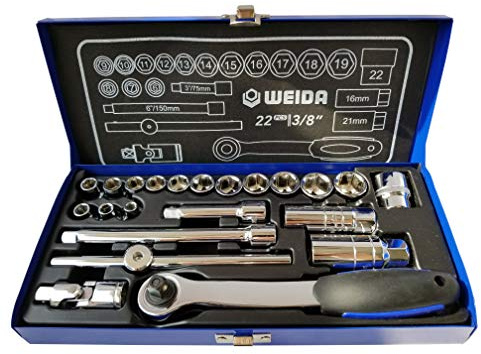 Suosi-GSCM Steckschlüsselsatz 3/8 Zoll, 6-22mm (22-teilig)