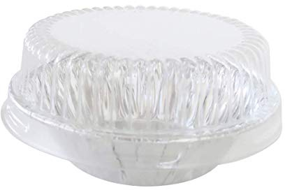 KitchenDance Disposable Aluminum Mini Tart Pans with Lid - 3 Inches Round Aluminum Foil Mini Pie Pan, Non-Stick Baking Pan Perfect for Baking, Storing, Preparing Food, #301P, Pack of 100