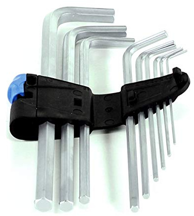 Wera 05022130001 950/9 L Hex-Plus HF 1 Winkelschlüsselsatz, metrisch, gestellverchromt, mit Haltefunktion, 9-teilig