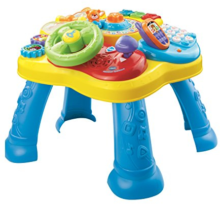 Vtech Baby Abenteuer Spieltisch – Bunter Babyspieltisch mit 6 Spielfeldern und interaktiven Elementen – Farben, Zahlen, Tiere, Musik und Formen spielerisch Lernen – Für Kinder von 12-36 Monaten