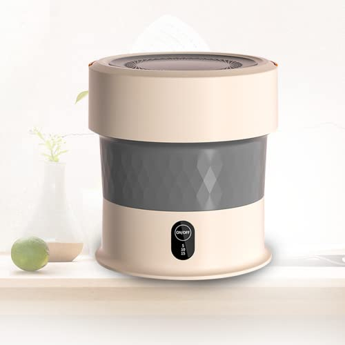 PanHuiWen Pliable Mini Lave Linge Pas Cher Ultrasonique Lave Linge Portable avec Essorage 13L pour Camping Appartement Dortoir RV,Gold-Ozone