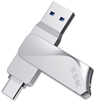 SSK 256GB USB C Stick bis 200MB/s Dual USB 3.2 Typ-C/A Speicherstick 2-in-1