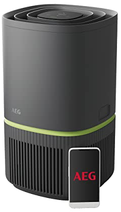AEG Pure 5000 Compact Air Purifier for Home APO50371DG, Connected 4-stage HEPA Air Filter Cleaner Removing up to 99.5 Percent Airborne Bacteria Dust Pet Dander Allergies Pollen Silent for better sleep