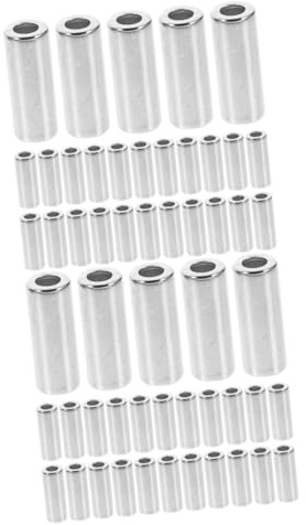 EXCEART 60pcs Diy Plant Hanger Kit Macrame Spacer Beads Thick Twine Tube Metal Lanyard Tube