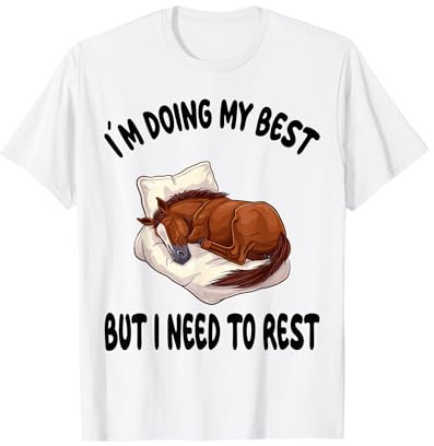 Horse Animal Riding Pajamas Nightgown Sleeping Napping T-Shirt