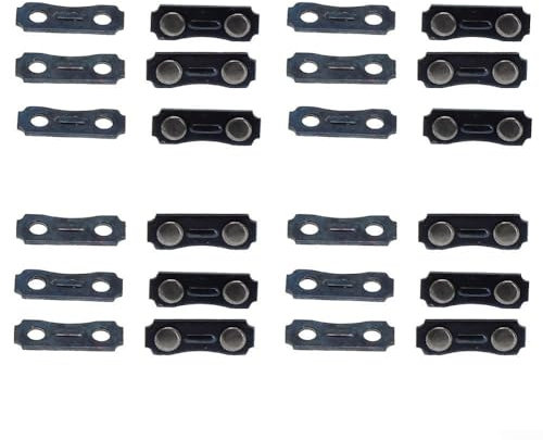 FACAIIO Kit de herramientas para romper cadenas y remaches, 12 juegos de eslabones de cadena de motosierra de acero inoxidable, tamaño de pieza de reparación, paso 3/8LP – calibre .050