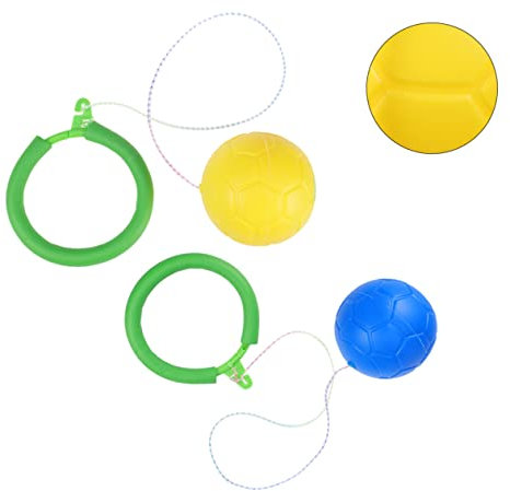 WOONEKY 2stücke Junge Mädchen Springball Sprungball Fitness Spielzeug Bouncy Ball Einbeinig Hüpfend Robust Sicher Für Jungen Mädchen Geschenk