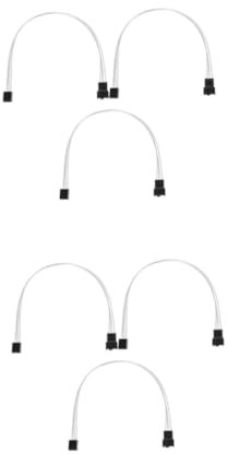 jojofuny 6pcs Pin Computer Fan Power Extension Cable Hub for Cooling Fans Environmental Protection Material Low Resistance Design Easy to Install for Cases