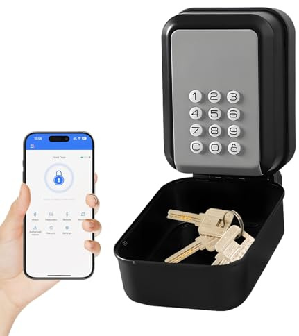 Cajetin Llaves con Codigo, Caja de Seguridad para Llaves Exterior Impermeable Gran Capacidad Antirrobo Caja Guarda Pared Cajallaves para Hogar Garaje Escuela Código Resttable