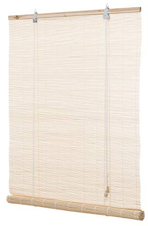 Ventanara® Rollo Bambus Bambusrollo inkl Montagematerial (Natur, 110 x 220 cm)