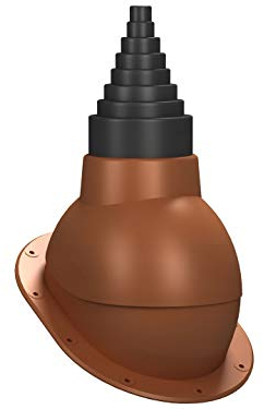 Dachdurchführung für Flachdach Ø19–90 mm – für TV-Antenne, Satellit, Blitzschutz, Kommunikation, Flache Dachabdeckung, Dachdurchgang mit EPDM-Dichtung (RAL 8004 - Ziegelrot)