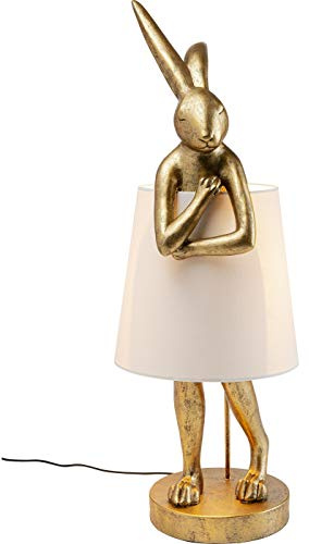 Kare Design Tischlampe Animal Rabbit, Gold, Hasenleuchte, Tischleuchte, Nachttischlampe, Tiermotiv, Schreibtischlampe, Leuchtmittel nicht inklusive, 88x31x31 cm (H/B/T)