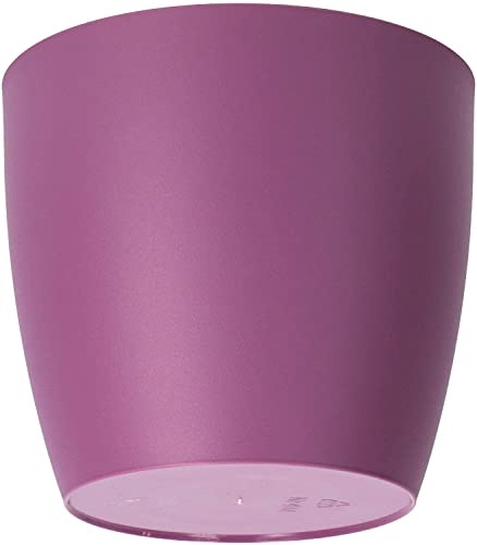 Waste Paper Basket Dust Bin Round Plastic Small Modern Style Home Office 6 colorus (Violet Matt, 25 cm)