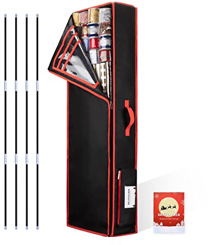 BRANTMAKER Geschenkpapier Aufbewahrung Organizer (102,87 x 35,56 x 15,24cm) | Oxford Aufbewahrung Geschenkpapierrollen Box Tasche für Weihnachten Geburtstag Geschenkpapierrollen Zubehör