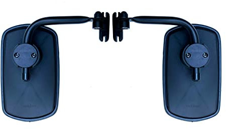 MelTruck® 2x Außenspiegel 260x155 mm ø14-30 mm und Spiegelhalter für Traktor Bagger Trecker