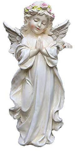 Heimdekorationen,DERATON Outdoor Garten Gebetsengel Statue Hof Dekoration Engel Statue Kunstharz Figur Dekofigur Geeignet für Wohnzimmer, Garten, Rasen, Geschenk (15 x 10