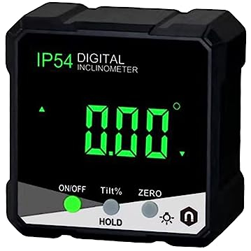 Digitaler Winkelsucher Winkelmesser Winkellehre mit LCD Mini Neigungsmesser Winkelmesswerkzeug mit Magnetfuß für Tischler Zuhause