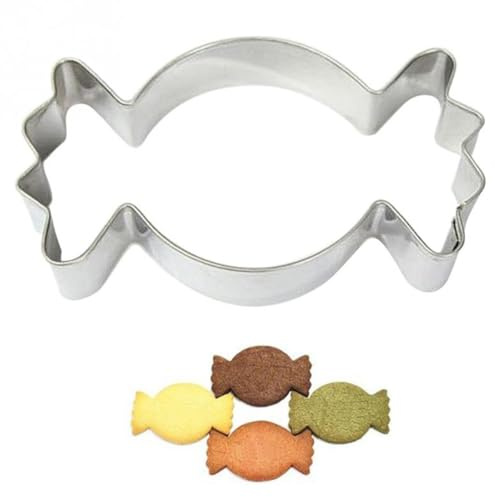 UPKOCH Emporte-Pièces Inox 2 Pièces Cookie Cutter Pour Pâte À Biscuits Et Pâte Fondante Moule En Forme De Bonbons Pour Décoration De Gâteaux Crêpes Fruits Sandwichs Fêtes D’Anniversaire Et Noël