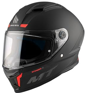 MT Helmets MT Helm Stinger Solid Matt schwarz Größe L | | Helmen | Quick Release ratelsluiting | Kunststoff | geeignet für Mofa, Moped, Motorrad, Roller