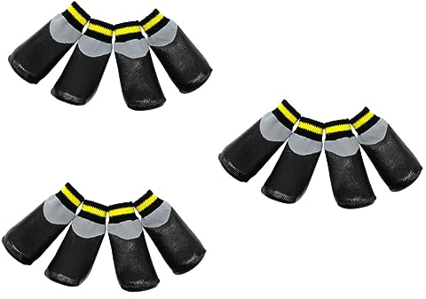FRCOLOR 3sätze Pet Dog Winter Booties wasserdichte rutschfeste Gummisocken Für Kleine Hunde Schwarz Schutz Vor Kälte Und Regen
