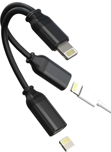 Lightning Jack 2in1 Headphones Converter Microphone Headphones Charging Accessories AUX Cable Auxiliary Car Dongle Charger for iPad Air Mini for iPhone for Apple 14 13 12 11 Pro Max