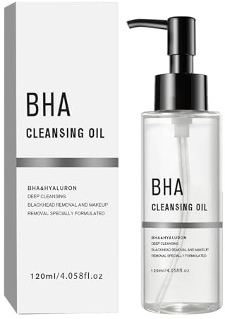 Tiefenreinigungsöl mit Centella Asiatica und Salicylsäure, koreanische Hautpflege, Gesichtsreiniger, sanfter Augen-Make-up-Entferner, Mitesser-Entferner, 120 ml LHy473 (White, 15.4X4.1CM)