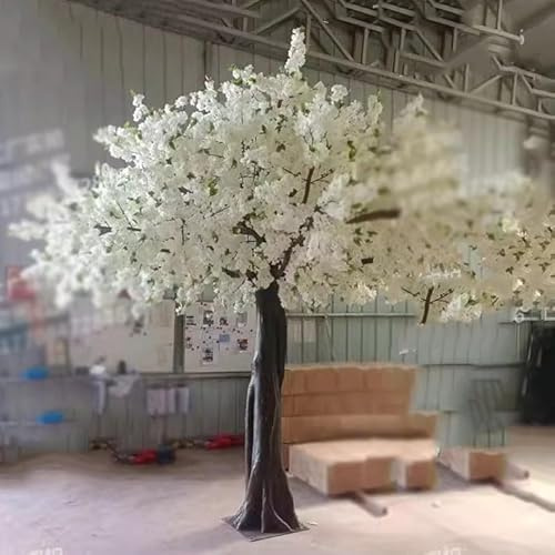 BEDOIN Arbres artificiels en fleurs de cerisier blanc - Faux arbre à souhaits de style japonais pour fenêtre d'hôtel - Décoration intérieure ou extérieure - 1,2 m x 1 m