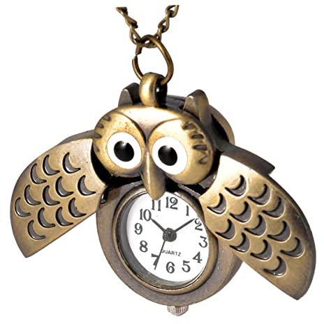VALICLUD Retro-taschenuhr in Eulenform Vintage-Uhr Mit Detailreichen Verzierungen Praktische Uhr Aus Antikmessing Kreatives Design Für Freunde Und Familie