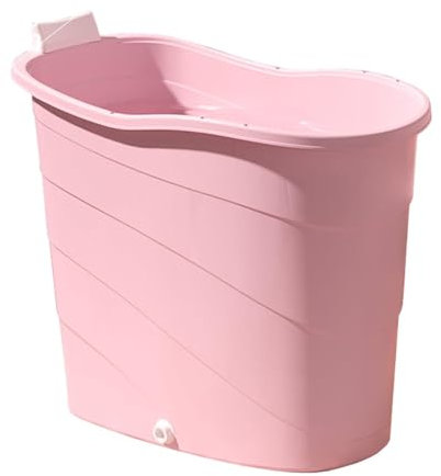 Freistehende Tauchbadewanne, Badewanne für Dusche mit Thermobezug und Kissen, 89 * 57 * 76cm/92 * 59,5 * 81cm, Kleine Badewanne 3 Farben Keine Installation Erforderlich(Pinkss,92 * 59.5 * 81cm)
