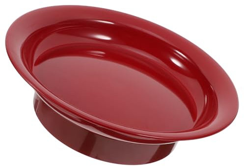 VILLFUL Red Plastic Fruit Bowl 10-inch for Home and Party Use, Multipurpose Snack and Candy Dish, Sturdy Kitchen Fruit Holder and Organizer