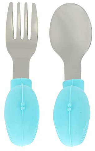 ibasenice 2stücke Teiliges Babybesteck Aus Und Für Kleinkinder Mit Cartoon-design Rutschfestem Griff Und Glatten Kanten Für Ergänzungsnahrung