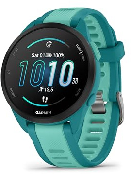 Garmin Forerunner 165 Music - leichte GPS Smartwatch zum Laufen, mit 1,2 AMOLED Touchscreen, Trainingsempfehlungen, Gesundheitsdaten, smarten Funktionen und Musik am Handgelenk (Generalüberholt)