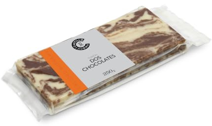 Castillo de Jijona - Turrón Dos Chocolates Suprema - Almendra 26% con Chocolate Blanco y Cacao - Textura y Sabor Excepcional - Calidad Suprema - Receta Artesanal - Fabricado en España (Jijona) | 250g