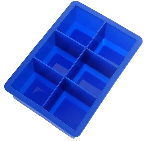 UTHCLO Moule à Glaçons Silicone Carrés Bleu Bac à Glace Réutilisable Alimentaire Moule Multifonction pour Glaçons Gelée Pudding Chocolat Compatible Congélateur et Réfrigérateur