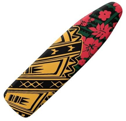 Ironing Board Covers 125 x 45 Elasticated Yellow Green with Padding, Easy Fit and Resists Scorching,Bungee Elasticated Ironing Board Covers Large, Easy Placement