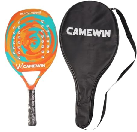 Racchetta da paddle da tennis, racchetta da tennis in carbonio durevole EVA Foam Beach Play Paddle racchetta con borsa per sport all'aria aperta set di palline da tennis racchette da tennis per