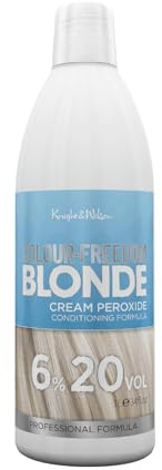 Knight & Wilson Colour Freedom Professional Blonde Hair Developer, 6% 20 VOL Cream Peroxide, Conditioning Formula, 1000ml
