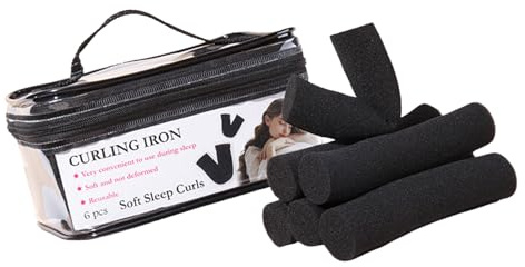 Lockenwickler mit coolen Lockenwicklern, Spongiform-Rollen, die das Haarstyling-Set nicht beschädigen, inklusive recycelbarer PVC-Beutel, dünne schwammförmige Lockenwickler