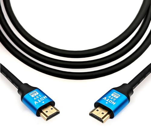 JZK 1.5M Câble HDMI 2.0 4K 60 Hz 2160p 1080p 720p fil HDMI haute vitesse pour connecter ordinateur portable/PC ordinateur de bureau/lecteur DVD à moniteur/TV/projecteur, pour VHS, blu Ray