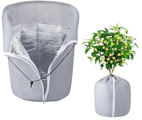 IRCKONCI Protección Invernal for Plantas, 45 X 50 Cm, Protección Térmica for Macetas, Protección contra Heladas, con Cordón Y Cremallera, for Suelo, Protección Solar, Nieve Y Césped