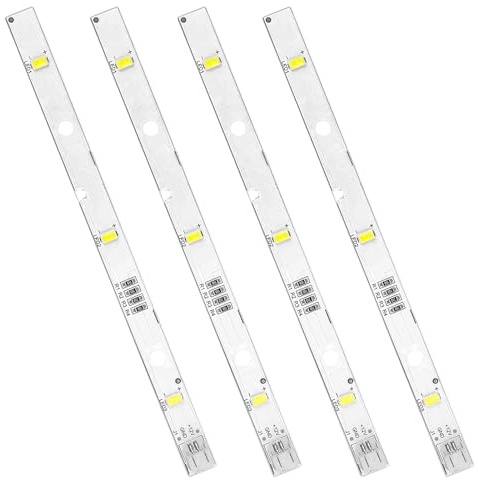 QEAS 4 Piezas Tira LED para Frigorífico DC 12V 2W, Luz LED de Repuesto para Nevera, Compatible con Rongsheng HisenseE349766 MDDZ-162A 1629348 1529227, para Kenwood KIFF5017 KIFF7017 KIFF7020 KSBNDIX18