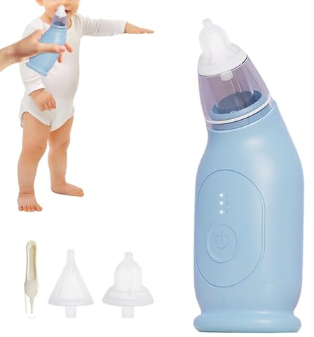 Aspirador Nasal Eléctrico Para Niños - Limpiador Silencioso De Nivel Ajustable,Lavado Nasal para Lactantes y Pequeños - para Niños, Niñas y Padres para Alivio de Congestión por Resfriado y Remoción de