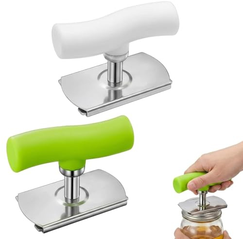 2 Stück Dosenöffner Senioren, Glasöffner Schraubdeckelöffner, Deckelöffner für Schraubgläser, Praktisches Küchenwerkzeug für den täglichen Gebrauch und Outdoor-Aktivitäten