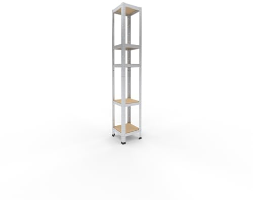 shelfplaza Home 180x30x30cm Schwerlastregal verzinkt mit 5 Böden x 175kg | Kellerregal · Lagerregal · Metallregal · Regale für Kellerraum · Steckregal · Abstellraum Regal