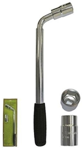 TSX TOOL Teleskopischer Radmutternschlüssel Ausziehbar 350–530 mm Umkehrbare Nüsse 17-19 mm und 21-23 mm Reifenwechsel
