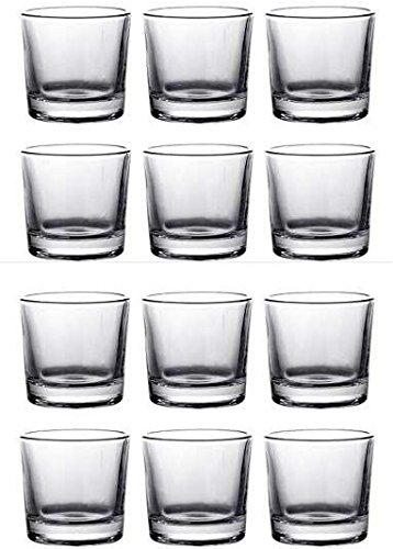 chiner - Vaso Chupito de Cristal 5 cl | Ideal para Servir Bebidas y Cócteles | Resistentes al Lavavajillas, Claro, 12 Unidades, Vidrio