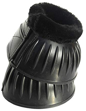 Rhinegold 0 Fleece Trim Over-Reach Boot-Medium Black Hufglocken, Schwarz, M