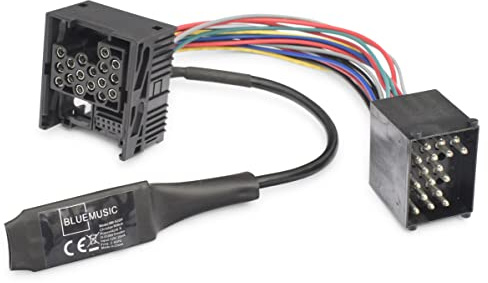 BlueMusic Bluetooth musikgränssnitt kompatibelt med BMW E46 E39 E38 17 stift rund pin